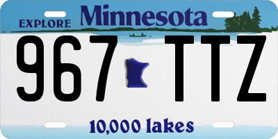 MN license plate 967TTZ