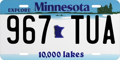 MN license plate 967TUA