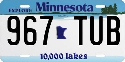 MN license plate 967TUB