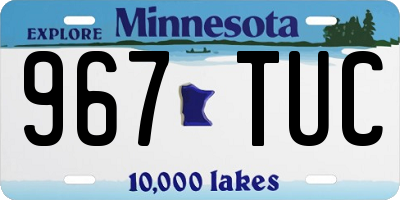 MN license plate 967TUC