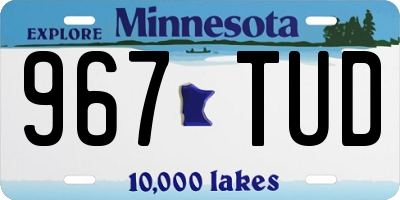 MN license plate 967TUD