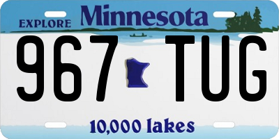 MN license plate 967TUG