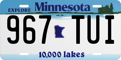 MN license plate 967TUI