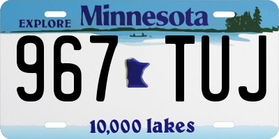 MN license plate 967TUJ
