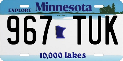 MN license plate 967TUK