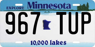 MN license plate 967TUP
