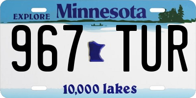 MN license plate 967TUR