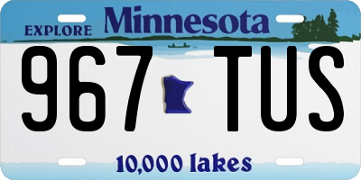 MN license plate 967TUS