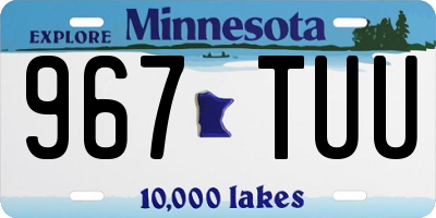 MN license plate 967TUU