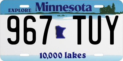 MN license plate 967TUY