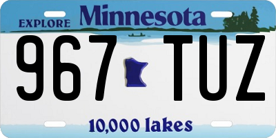 MN license plate 967TUZ