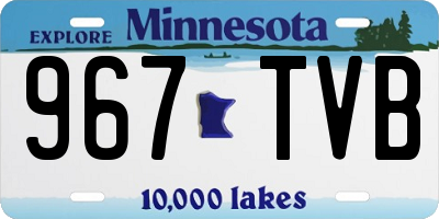 MN license plate 967TVB
