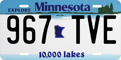 MN license plate 967TVE