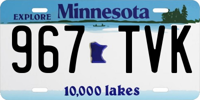 MN license plate 967TVK
