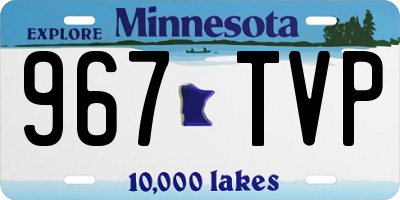 MN license plate 967TVP