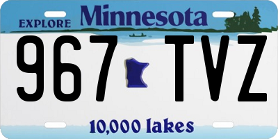MN license plate 967TVZ