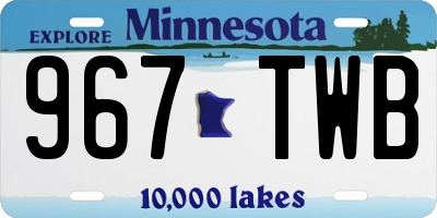 MN license plate 967TWB