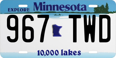 MN license plate 967TWD