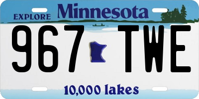 MN license plate 967TWE
