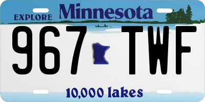 MN license plate 967TWF