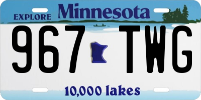 MN license plate 967TWG