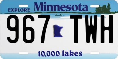 MN license plate 967TWH
