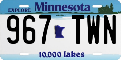 MN license plate 967TWN
