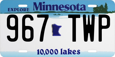 MN license plate 967TWP