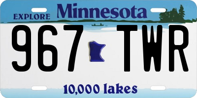 MN license plate 967TWR