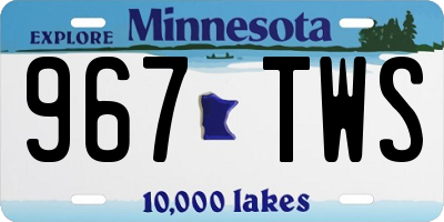MN license plate 967TWS