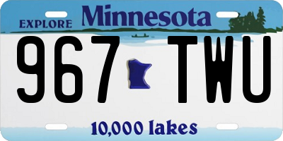 MN license plate 967TWU
