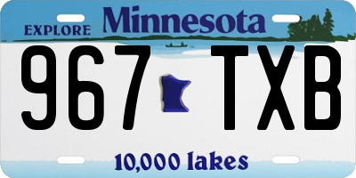 MN license plate 967TXB