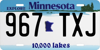 MN license plate 967TXJ