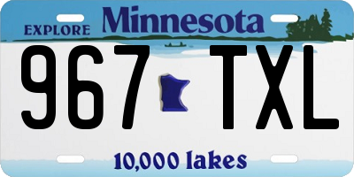 MN license plate 967TXL