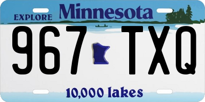 MN license plate 967TXQ