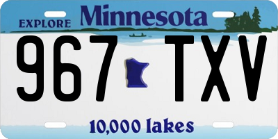 MN license plate 967TXV