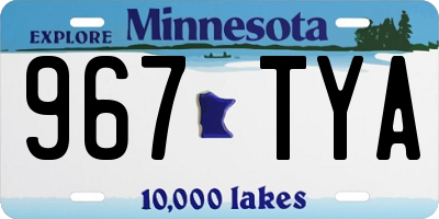 MN license plate 967TYA