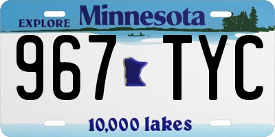 MN license plate 967TYC
