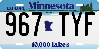 MN license plate 967TYF