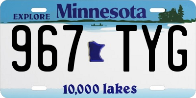 MN license plate 967TYG