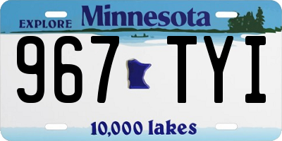 MN license plate 967TYI