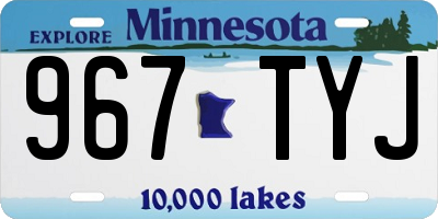 MN license plate 967TYJ