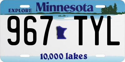 MN license plate 967TYL