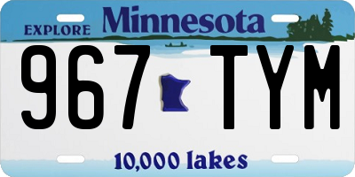 MN license plate 967TYM