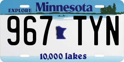 MN license plate 967TYN
