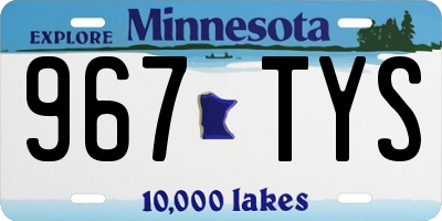 MN license plate 967TYS