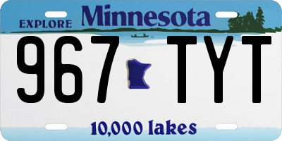 MN license plate 967TYT