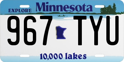 MN license plate 967TYU