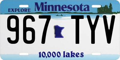 MN license plate 967TYV