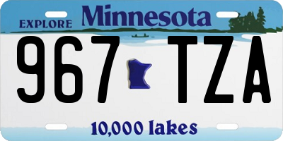 MN license plate 967TZA